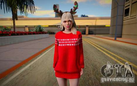 Rachel Christmas Outfit для GTA San Andreas