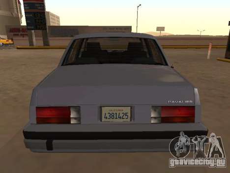 Chevrolet Cavalier Sedan 1988 для GTA San Andreas