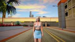 Rachel v7 Blue Skirt для GTA San Andreas