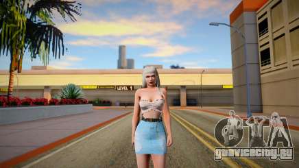Rachel v7 Blue Skirt для GTA San Andreas