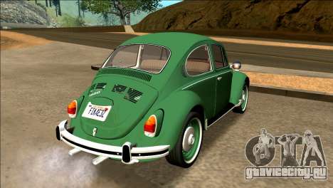 Volkswagen Beetle (Fuscao) 1500 1974 - Brazil для GTA San Andreas