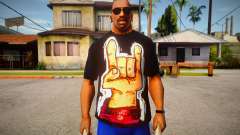 Rock Hand Black T-Shirt для GTA San Andreas