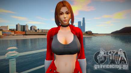 KOF Soldier Girl - RED Brown hair 7 для GTA San Andreas