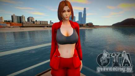 KOF Soldier Girl - RED Brown hair 4 для GTA San Andreas