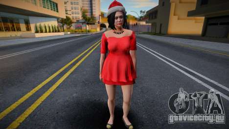 Азиатка в новогодней одежде 1 для GTA San Andreas