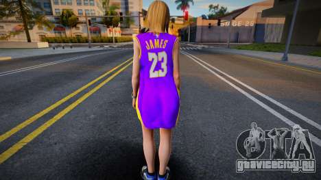 Tina Armstrong Fashion Lakers Ourstorys Jersey 2 для GTA San Andreas