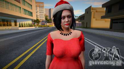 Азиатка в новогодней одежде 1 для GTA San Andreas