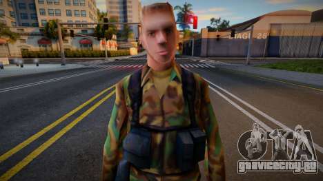 Blonde Army Soldier (Low-Poly) для GTA San Andreas