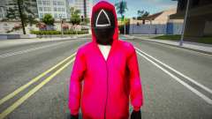 Squid Game Guard Outfit For CJ 1 для GTA San Andreas