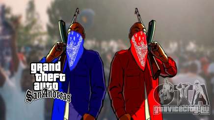 Crips and Bloods Gangs для GTA San Andreas Definitive Edition