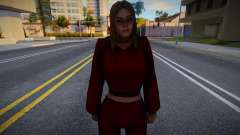 Девушка в красном спортивном костюме для GTA San Andreas