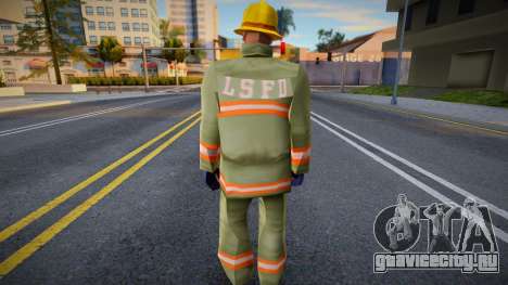 Пожарный в защитной маске для GTA San Andreas