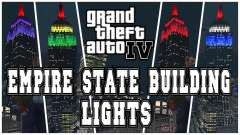 Empire State Building lights Red для GTA 4