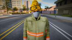 Пожарный в защитной маске для GTA San Andreas