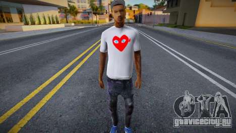Молодой гангстер в белой футболке для GTA San Andreas