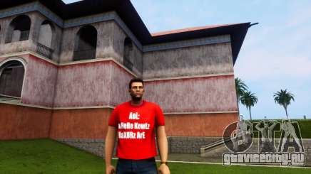 AOL Red T Shirt для GTA Vice City Definitive Edition