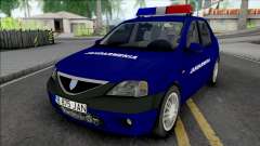 Dacia Logan Prestige Jandarmeria для GTA San Andreas