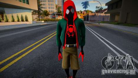 Miles Morales Into The Spider-Verse Jacket Suit для GTA San Andreas
