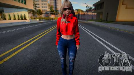 DOAXVV Amy - Fashion Casual V3 Crop Hoodie Supre для GTA San Andreas