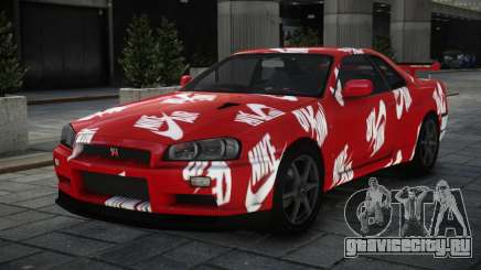 Nissan Skyline R34 GT-R V-Spec II Nur S6 для GTA 4