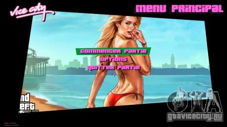 Девушка на пляже из GTA V Меню для GTA Vice City