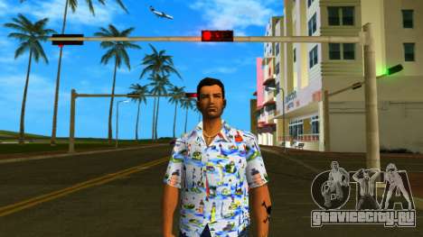 Томми в винтажной рубашке v9 для GTA Vice City