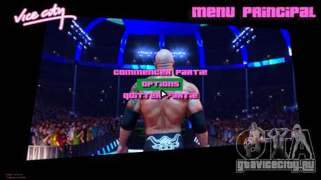 The Rock WWE2k22 Menu для GTA Vice City