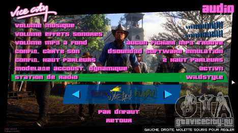 Red Dead Redemption 2 Menu 6 для GTA Vice City