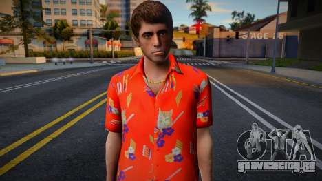 Scarface - Tony Montana Casual V2 Hawai Shirt 2 для GTA San Andreas