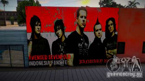 Avenged Sevenfold Come To Indonesia Wall для GTA San Andreas