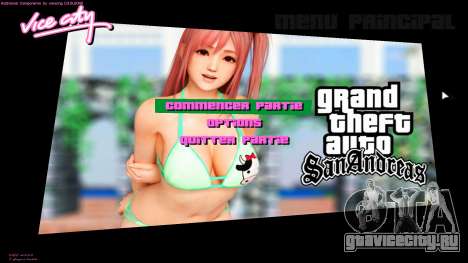 Honoka HD Menu для GTA Vice City