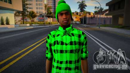 Fam2 Green Shirt для GTA San Andreas