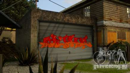 Grove CJ Garage Graffiti v1 для GTA San Andreas Definitive Edition