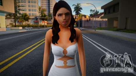 Girl White Dress для GTA San Andreas
