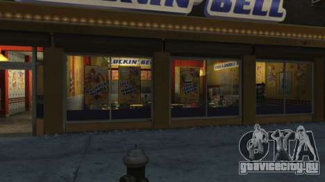 Real Cluckin Bell Interior In Northwood Base для GTA 4