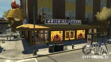 Real Cluckin Bell Interior In Northwood TBoGT для GTA 4