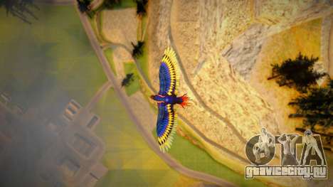 Mod turns CJ into a bird on Mount Chiliad для GTA San Andreas