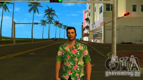 Tommy Skin Green Flowers для GTA Vice City