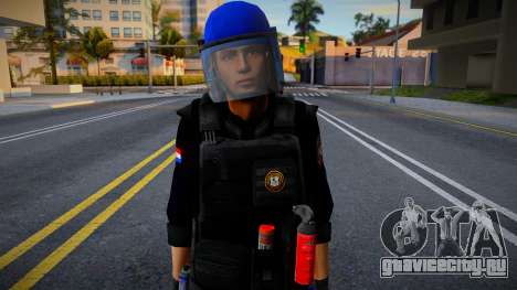 Casco Azul Policia Paraguay V1 для GTA San Andreas