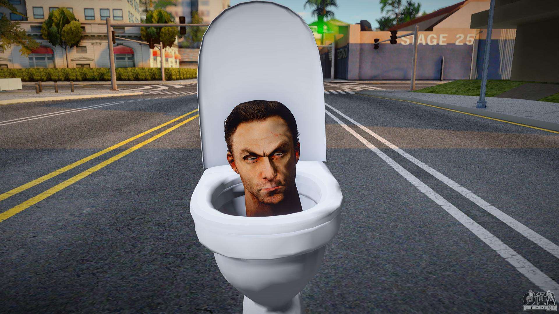 Skin De Skibidi Toilet Cabeza De Nick Left 4 Dea для GTA San Andreas