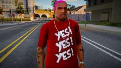 Yes Yes Yes Shirt from WWE Daniel Bryan (Red) для GTA San Andreas