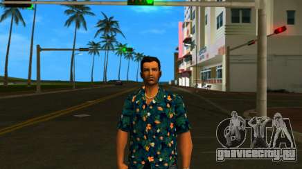 Tommy Skin Black Flowers для GTA Vice City