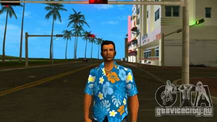 Tommy Skin Blue Leaves для GTA Vice City