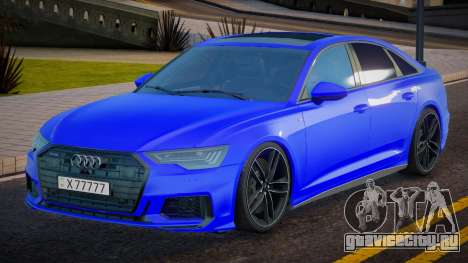 Audi A6 2019 FL VIP Plate для GTA San Andreas