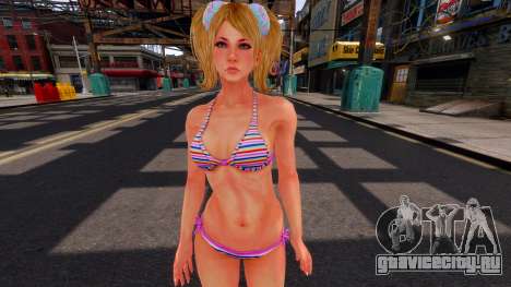 Juliet Starling Striped Bikini для GTA 4
