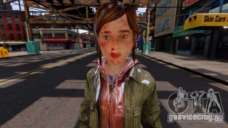 Ellie Wintercoat TLOU blood для GTA 4