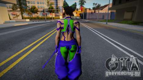 SKIN DE Juri con traje verde y morado de Street для GTA San Andreas