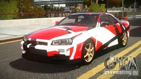 Nissan Skyline R34 UnE V-Spec S8 для GTA 4