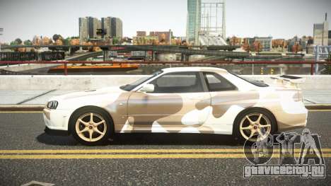 Nissan Skyline R34 UnE V-Spec S1 для GTA 4