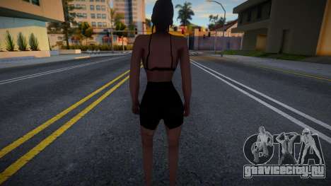 Девушка в черном лифчике и велосипедках для GTA San Andreas